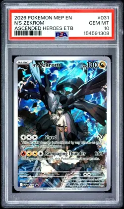 2026 Pokemon Ascended Heroes ETB N'S ZEKROM 031 Black Star Promo PSA 10 - Image 1
