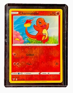 SWIRL Charmander 2020 Pokemon TCG Vivid Voltage 023/185 Exclusive Reverse Cosmos - Image 1
