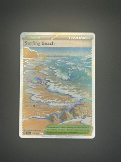 114/086 Surfing Beach Full Art Chaos Rising Pokemon NM - Image 1