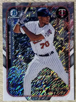 2015 Bowman Chrome Byron Buxton Rookie Farm's Finest Mini Shimmer Refractor - Image 1