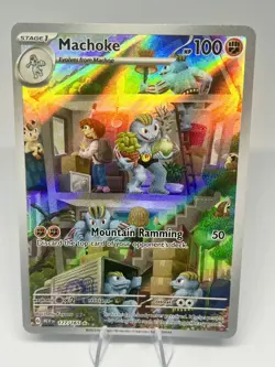 Pokemon Card Machoke 177/165 Scarlet & Violet 151 Illustration Rare NM - Image 1