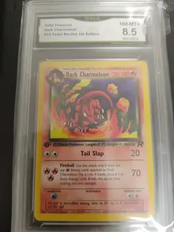 2000 Pokemon Dark Charmeleon #32 Team Rocket 1st Edition GMA 8.5 - Image 1