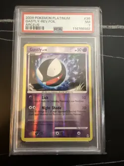 PSA 7 Gastly Reverse Holo #36 Platinum Arceus Pokemon Card POP 3 Only 13 Higher - Image 1