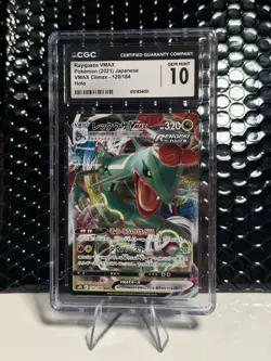 Pokemon TCG Rayquaza VMAX 120/184 Vmax Climax CGC , GEM MINT 10 not Psa - Image 1