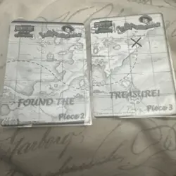 Bandai One Piece Card Game TCG CCG Treasure Map Piece Set Of 2 Missing 1 - Image 1
