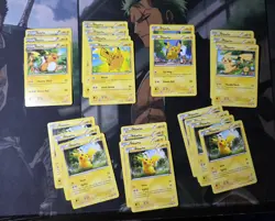 MID ERA PIKACHU LOT VARIOUS YEARS AND SETS ALSO FEW RAICHU CARDS. - Image 1