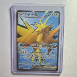 Pokemon Trading Card: Zapdos ex 192/165 SV 151 Ultra Rare Full Art Holo - Image 1