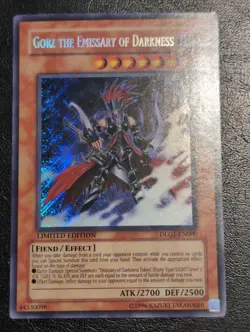Yu-Gi-Oh! SECRET RARE CARD GORZ THE EMISSARY OF DARKNESS DLG1-EN000 VLP - Image 1