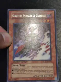 Yu-Gi-Oh! SECRET RARE CARD GORZ THE EMISSARY OF DARKNESS DLG1-EN000 VLP - Image 2