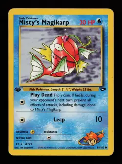 Misty's Magikarp 88/132 1st Edition Common Gym Challenge Pokemon Cards - Image 1