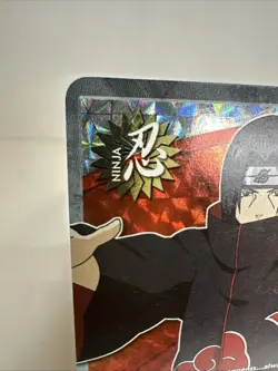 RARE Naruto Itachi Uchiha us081 Diamond Foil Bandai Vintage MINT Card CCG 2002 - Image 2