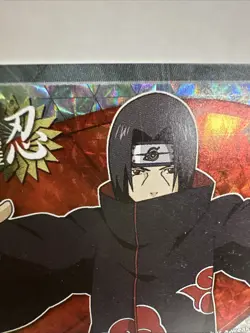 RARE Naruto Itachi Uchiha us081 Diamond Foil Bandai Vintage MINT Card CCG 2002 - Image 3