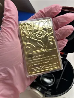 23k Gold Plated Pokemon Card and Pokeball Blue Box Jigglypuff - Image 4
