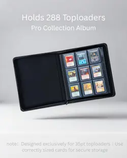 Top Loader Binder Holds 288+ Cards 9-Pocket Sleeves for TCG MTG Sports White - Image 3