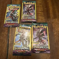 Pokemon Sun & Moon Guardians Rising Booster Mini Packs Lot 4 Packs 3 Cards Each - Image 1