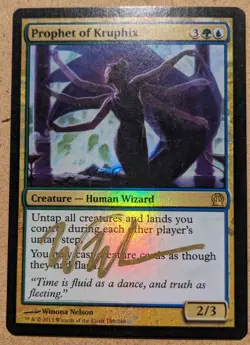 Signed Foil Prophet of Kruphix MTG Theros Winona Nelson - Image 1