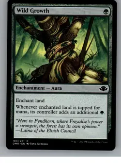 Wild Growth 184 Common Dominaria Remastered Magic: The Gathering Near Mint - Image 1