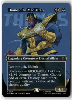 Thanos, the Mad Titan (Borderless) (0367) 376 Marvel Super Heroes Magic: Foil NM - Image 1