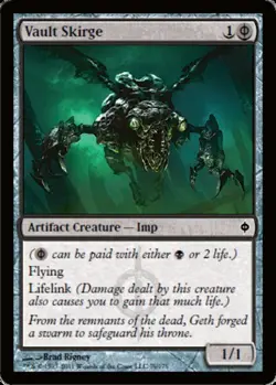 1x Vault Skirge - Foil Moderate Play, English New Phyrexia MTG Magic - Image 1