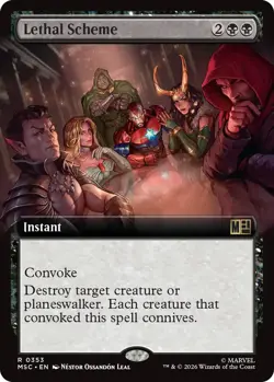 x1 Lethal Scheme - Extended Art R MTG Commander: Marvel Super Heroes M/NM, Engli - Image 1