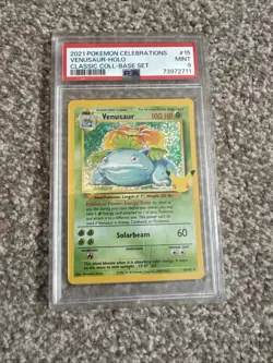 Pokemon TCG Celebrations Classic Collection Venusaur 15/102 Holo PSA 9 2021 - Image 1
