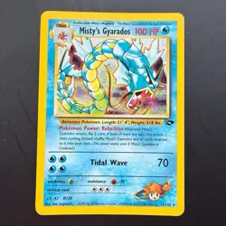 Misty’s Gyarados 13/132 Holo Rare Gym Challenge Unlimited Pokemon Card NM/LPWOTC - Image 2
