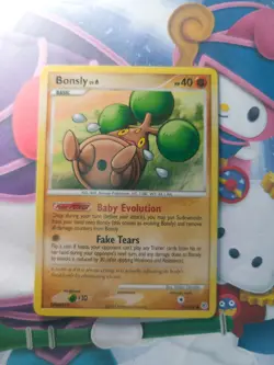 Bonsly 71/130 Diamond Pearl 2007 Non Holo EX bonsly HOLE PICS INSANEU - Image 1