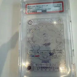 PSA10 Luffy Gear 5 Nika Silver Promo One Piece TCG Limited Rare Card - Image 1