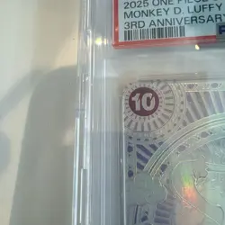 PSA10 Luffy Gear 5 Nika Silver Promo One Piece TCG Limited Rare Card - Image 2