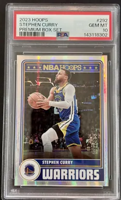 2023-24 Panini NBA Hoops - Stephen Curry #292 Premium Box Set /199 PSA 10 POP 21 - Image 1