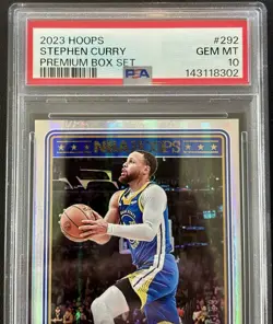 2023-24 Panini NBA Hoops - Stephen Curry #292 Premium Box Set /199 PSA 10 POP 21 - Image 3