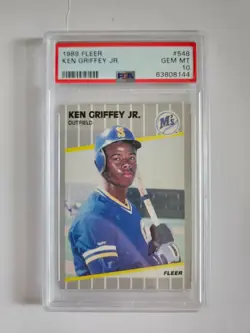 1989 Fleer Ken Griffey Jr. #548 PSA 10 Rookie Seattle Mariners - Image 1
