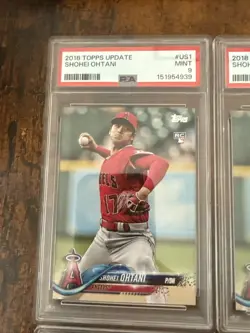 2018 Topps Update Shohei Ohtani Rookie RC Lot 4 Cards PSA 9 Mint US1 US285 83-1 - Image 2