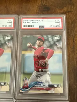 2018 Topps Update Shohei Ohtani Rookie RC Lot 4 Cards PSA 9 Mint US1 US285 83-1 - Image 3