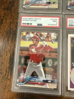 2018 Topps Update Shohei Ohtani Rookie RC Lot 4 Cards PSA 9 Mint US1 US285 83-1 - Image 4