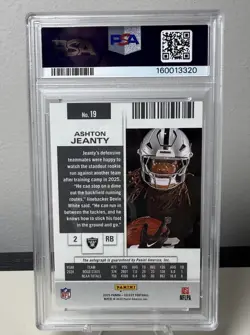 ASHTON JEANTY 2025 PANINI SELECT CONTENDERS ROOKIE TICKET AUTO PSA 10 RC LOW POP - Image 3