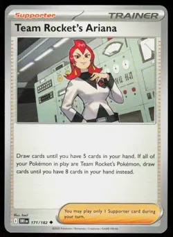 Team Rocket's Ariana 171/182 Uncommon Destined Rivals Pokemon Near Mint - Image 1