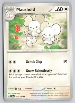 MAUSHOLD 168/193 UNCOMMON PALDEA EVOLVED POKEMON NM - Image 1
