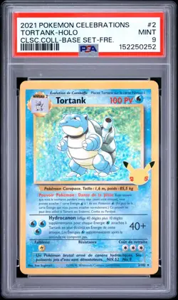 🇫🇷 TORTANK HOLO PSA 9 - CELEBRATIONS 25 ANS 2/102 FR Carte Pokemon 🇫🇷 - Image 2