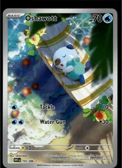 2025 POKEMON WHITE FLARE ILLUSTRATION RARE OSHAWOTT IR 105/086 - Image 1