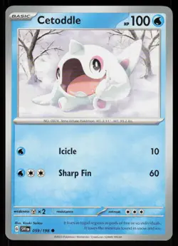 Cetoddle 059/198 Common Scarlet & Violet Pokemon Near Mint - Image 1