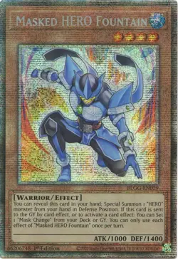 Masked HERO Fountain - BLGG-EN029 - Starlight Rare - 1st Edition x1 Lightly Play - Image 1