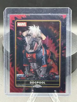 2025 TOPPS CHROME DEADPOOL DOGPOOL /5 RED BLACK - Image 1