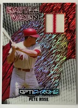 2025 Leaf Optichrome Pete Rose Game Used Jersey Shimmer Red #d 1/2 - Image 1