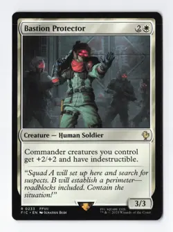 Bastion Protector Rare Commander FINAL FANTASY MTG Magic the Gathering Card NM - Image 1
