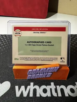 2025 Topps Chrome Platinum Anniversary Jacob Wilson Red Toile Refractor Auto /5 - Image 2