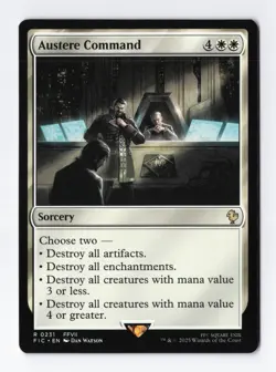 Austere Command Normal Rare Commander FINAL FANTASY MTG Magic the Gathering Card - Image 1
