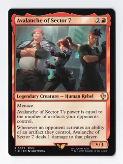 Avalanche of Sector 7 Rare Commander FINAL FANTASY MTG Magic the Gathering Card - Image 1