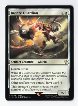 Bronze Guardian Rare Commander FINAL FANTASY MTG Magic the Gathering Card NM - Image 1