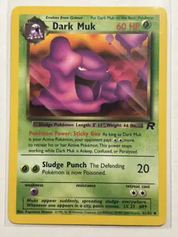 Dark Muk 41/82 - Team Rocket Unlimited Non Holo WOTC Pokemon Card - Image 1
